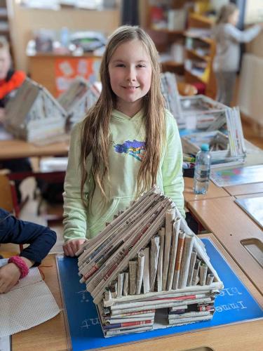 Blockhäuser aus Papier_3.+4. Schulst._Werken