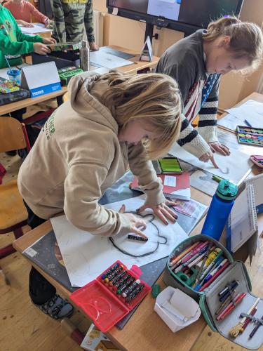 Zeichenstunde Eisbär-Zeichnung