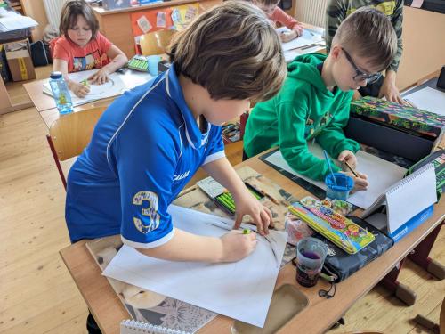 Zeichenstunde Eisbär-Zeichnung