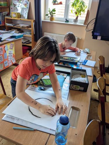 Zeichenstunde Eisbär-Zeichnung