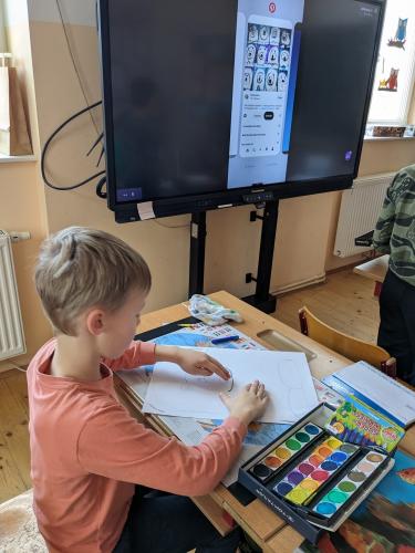 Zeichenstunde Eisbär-Zeichnung